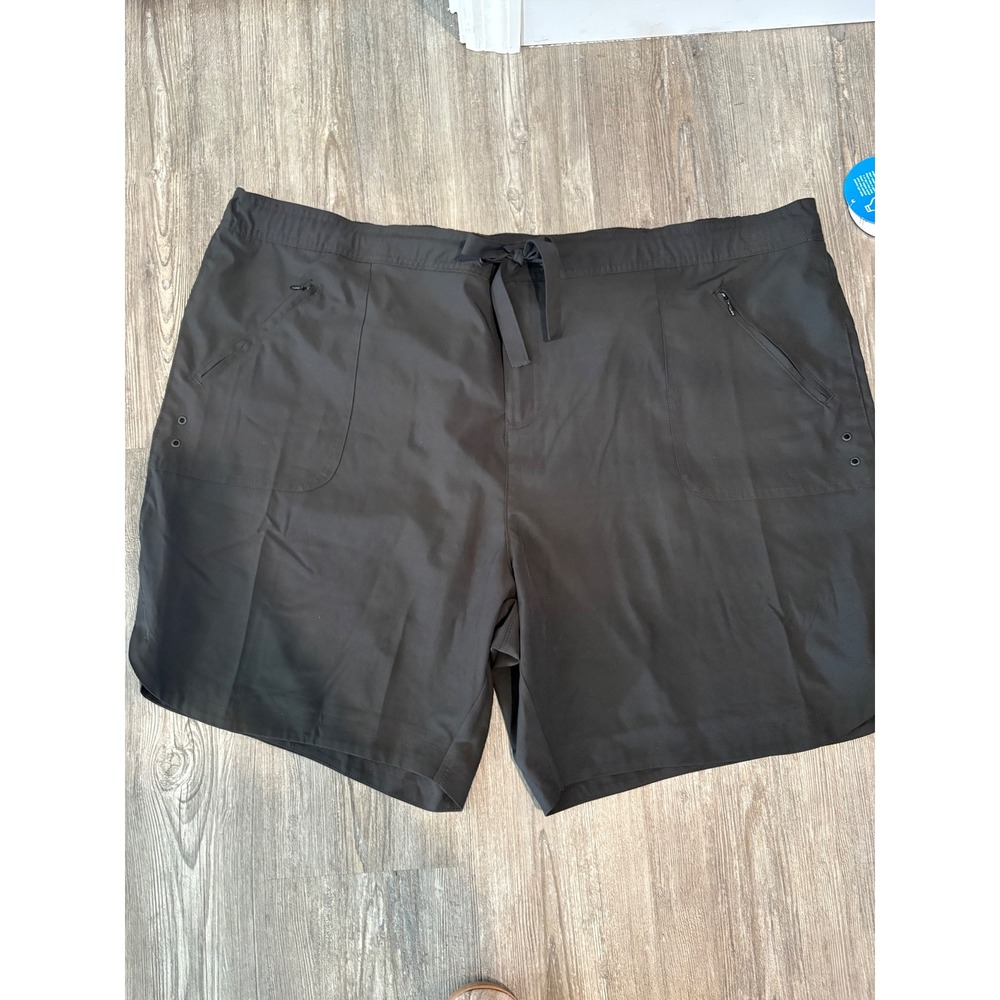 Sol Borne‎ Mens Plus Size 3X Black Active Shorts Zipper Pockets Drawstring NWT